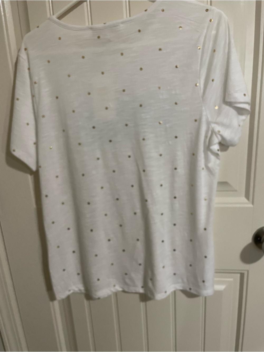Sequin 'LUCKY' Short Sleeve Tee - White & Green - Picture 5 of 5